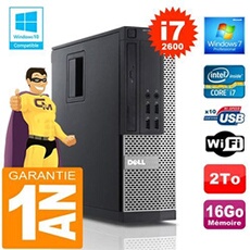 Pc 990 sff core i7-2600 ram 16go disque 2 to wifi w7