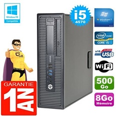 Pc elitedesk 800 g1 sff core i5-4570 8go disque 500go graveur dvd wifi w7