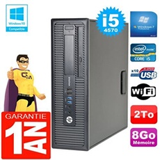 Pc elitedesk 800 g1 sff core i5-4570 8go disque 2 to graveur dvd wifi w7