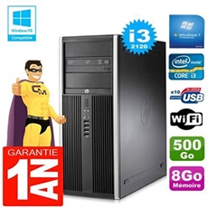 Pc tour compaq 8200 core i3-2120 ram 8go disque 500 go graveur dvd wifi w7