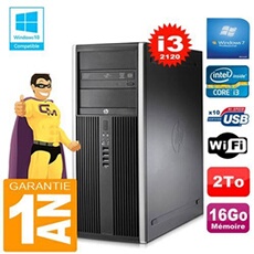 Pc tour compaq 8200 core i3-2120 ram 16go disque 2 to graveur dvd wifi w7