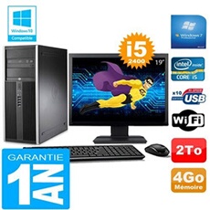 Pc tour compaq 8200 core i5-2400 ram 4go disque 2 to wifi w7 ecran 19'