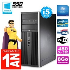 Pc tour compaq 8200 core i5-2400 ram 8go disque 480go ssd graveur dvd wifi w7