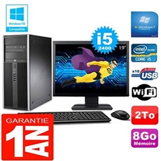 Pc tour compaq 8200 core i5-2400 ram 8go disque 2 to wifi w7 ecran 19'