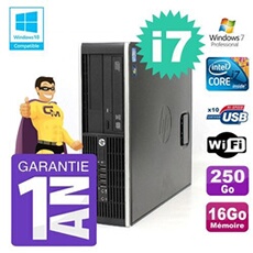 Pc 8200 sff intel i7-2600 16go disque 250go graveur wifi w7