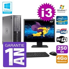 Pc De Bureau Hp Pc Hp Compaq 8200 Sff Intel Core I3 2120 3.0Ghz 4Go 250Go Hdd Ecran 19 Wifi Windows 7