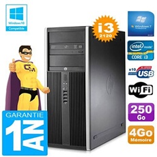 Pc tour compaq 8200 core i3-2120 ram 4go disque 250 go graveur dvd wifi w7