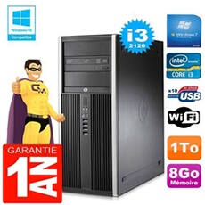 Pc tour compaq 8200 core i3-2120 ram 8go disque 1 to graveur dvd wifi w7
