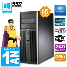 Pc tour compaq 8200 core i5-2400 ram 4go disque 240go ssd graveur dvd wifi w7