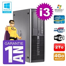 Pc 8200 sff intel i3-2120 4go disque 2to graveur wifi w7