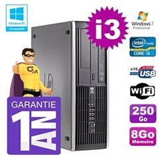 Pc 8200 sff intel i3-2120 8go disque 250go graveur wifi w7