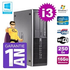Pc 8200 sff intel i3-2120 16go disque 250go graveur wifi w7