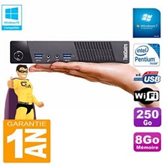 Ultra mini pc m73 usff tiny g3250t 8go disque 250go wifi w7
