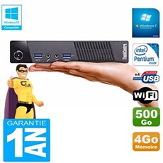 Ultra mini pc m73 usff tiny g3250t 4go disque 500go wifi w7