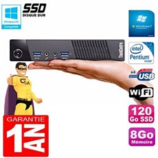 Ultra mini pc m73 usff tiny g3250t 8go disque 120go ssd wifi w7