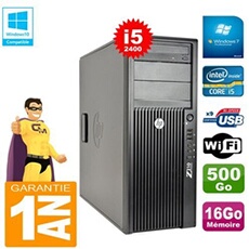 Pc tour workstation z210 i5-2400 ram 16go disque 500go graveur dvd wifi w7