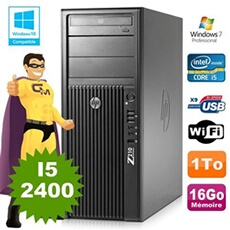 workstation z210 tour core i5-2400 3.1ghz 16go disque 1to graveur w7 wifi