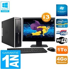 Pc compaq pro 6300 sff i3-3220 4go 1to graveur dvd wifi w7 ecran 22'