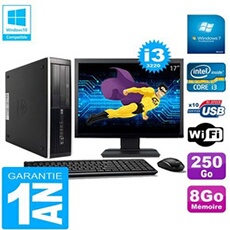 Pc compaq pro 6300 sff i3-3220 8go 250go graveur dvd wifi w7 ecran 17'