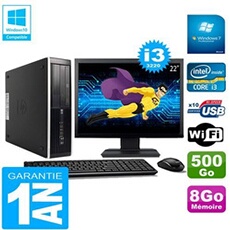 Pc compaq pro 6300 sff i3-3220 8go 500go graveur dvd wifi w7 ecran 22'