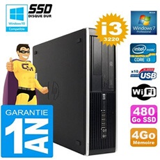 Pc compaq 8300 sff core i3-3220 ram 4go disque 480 go ssd graveur dvd wifi w7