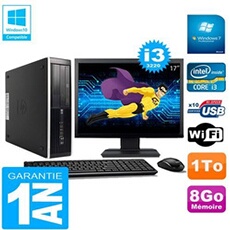 Pc compaq pro 6300 sff i3-3220 8go 1to graveur dvd wifi w7 ecran 17'