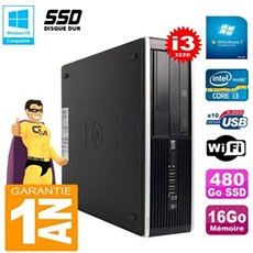 Pc compaq pro 6300 sff i3-3220 ram 16go disque 480go ssd graveur dvd wifi w7