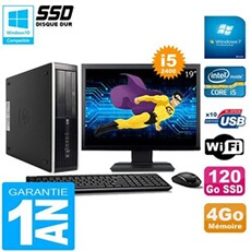 Pc compaq pro 6300 sff i5-2400 4go 120go ssd graveur dvd wifi w7 ecran 19'