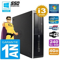 Pc compaq 8300 sff core i3-2120 ram 4go disque 240 go ssd graveur dvd wifi w7
