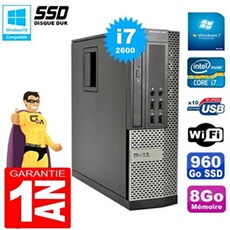 Pc 990 sff core i7-2600 ram 8go disque 960go ssd graveur wifi w7