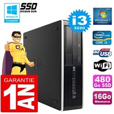 Pc compaq 8300 sff core i3-3220 ram 16go disque 480 go ssd graveur dvd wifi w7