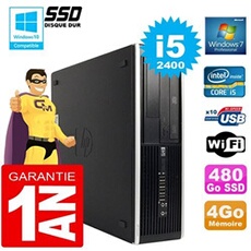 Pc compaq 8300 sff core i5-2400 ram 4go disque 480 go ssd graveur dvd wifi w7