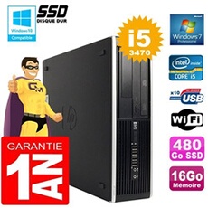 Pc compaq 8300 sff core i5-3470 ram 16go disque 480go ssd graveur dvd wifi w7