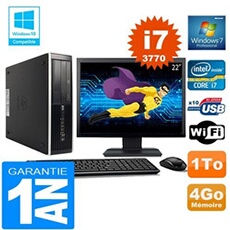 Pc compaq 8300 sff core i7-3770 ram 4go disque 1 to wifi w7 ecran 22'