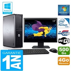 Pc 780 dt intel e5300 ram 4go disque 500 go wifi w7 ecran 19'