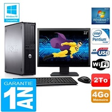 Pc 780 dt intel e5300 ram 4go disque 2 to wifi w7 ecran 22'