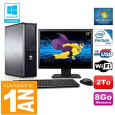 Pc 780 dt intel e5300 ram 8go disque 2 to wifi w7 ecran 22'