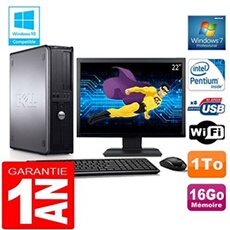 Pc 780 dt intel e5300 ram 16go disque 1 to wifi w7 ecran 22'