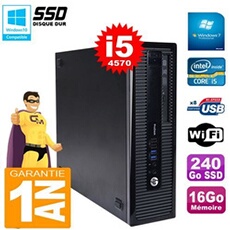 Pc prodesk 600 g1 sff core i5-4570 ram 16go 240go ssd graveur dvd wifi w7