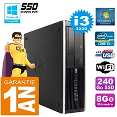 Pc compaq 8300 sff core i3-3220 ram 8go disque 240 go ssd graveur dvd wifi w7
