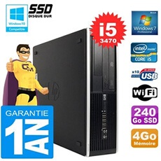 Pc compaq 8300 sff core i5-3470 ram 4go disque 240 go ssd graveur dvd wifi w7