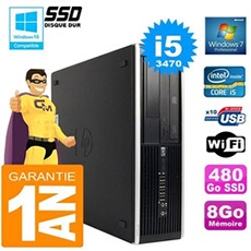 Pc compaq 8300 sff core i5-3470 ram 8go disque 480 go ssd graveur dvd wifi w7