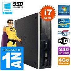 Pc compaq 8300 sff core i7-3770 ram 4go disque 240 go ssd graveur dvd wifi w7