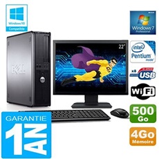 Pc 780 dt intel e5300 ram 4go disque 500 go wifi w7 ecran 22'