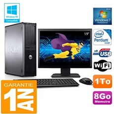 Pc 780 dt intel e5300 ram 8go disque 1 to wifi w7 ecran 19'