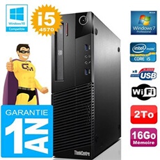Pc m93p sff core i5-4570 ram 16go disque 2 to graveur dvd wifi w7