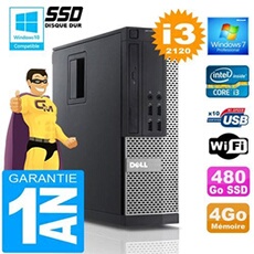 Pc 990 sff core i3-2120 ram 4go disque 480 go ssd wifi w7