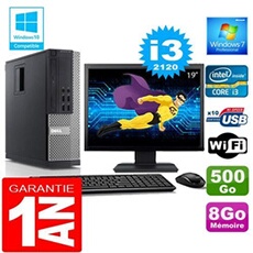 Pc 990 sff core i3-2120 ram 8go disque 500 go wifi w7 ecran 19'