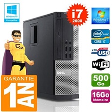 Pc 990 sff core i7-2600 ram 16go disque 500 go wifi w7