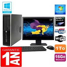 Pc compaq 6005 pro sff amd phenom ii ram 16go disque 1 to wifi w7 ecran 19'